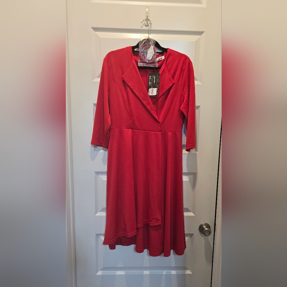 Elegant Red Women's Dress